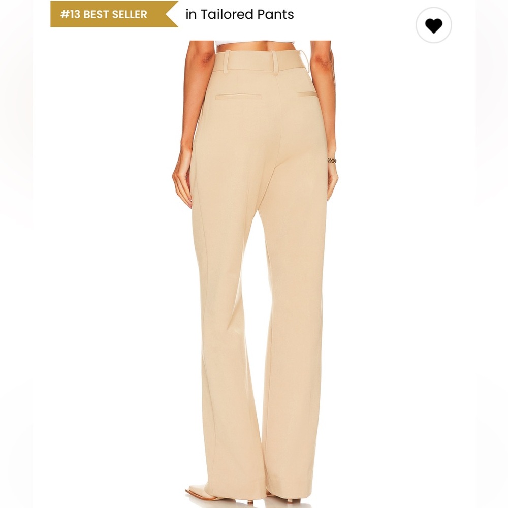 Favorite Daughter “The Favorite Pant” Revolve Elegant Beige High-Waisted Pants - Picture 3 of 6